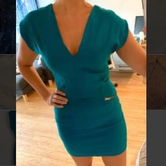 Turquoise dress (French Connection) - Picture 3 of 4